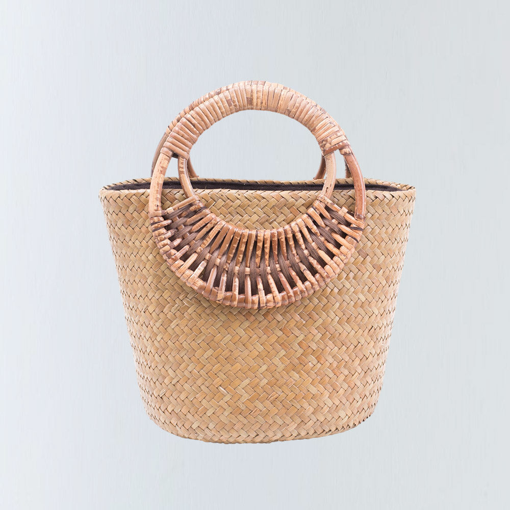 Asian Woven Round Basket